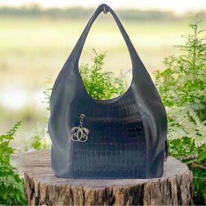 ❄️ 50% off winterSharif black leather calf hair jaguar animal print shoulder bag